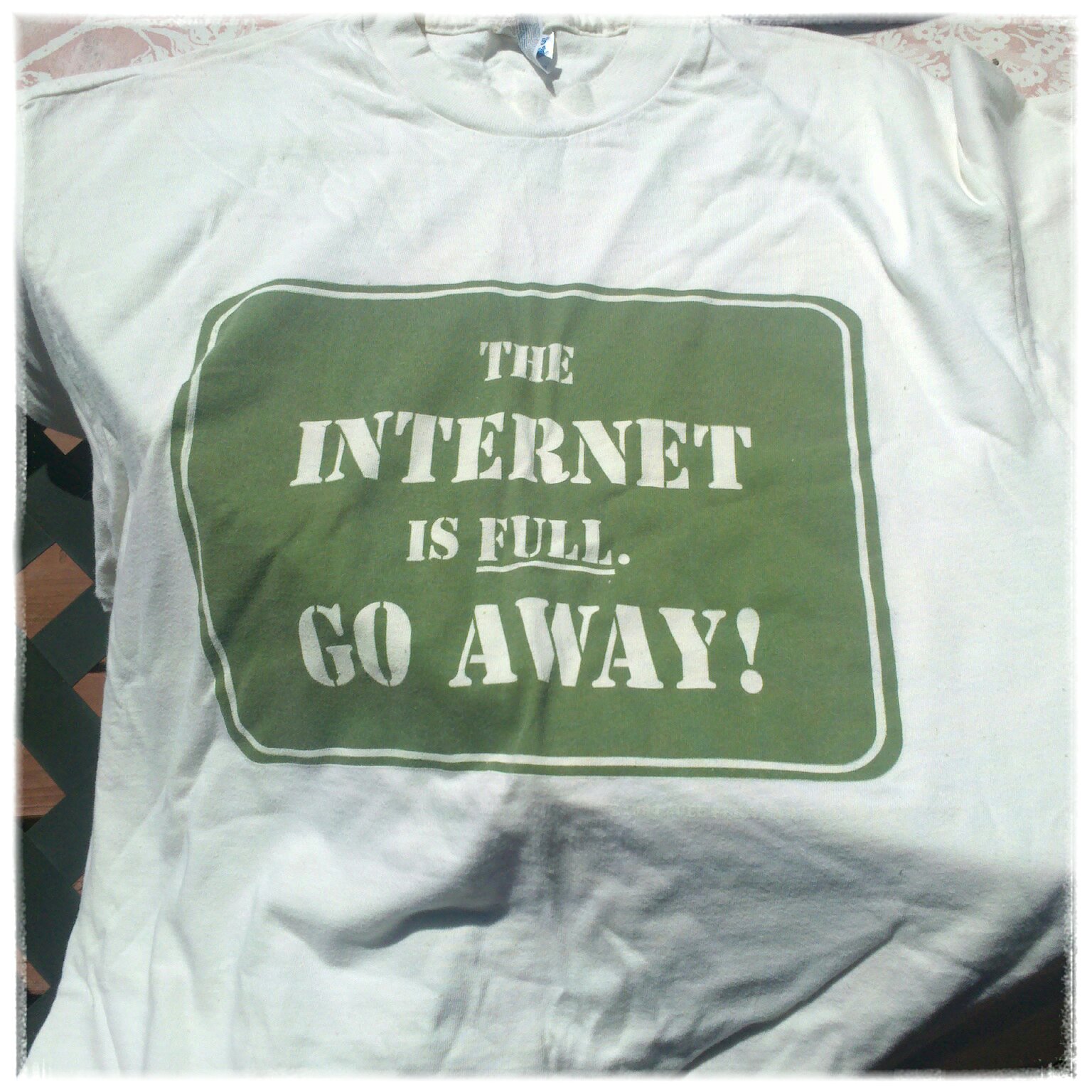 Figure 1: A ‘joke’ t-shirt made in 1994 commemorating Eternal September, taken from The Eternal September Wikipedia page